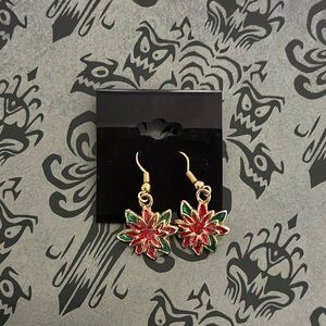 Poinsettias earrings